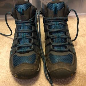 Blue and Grey Hiking Shoes